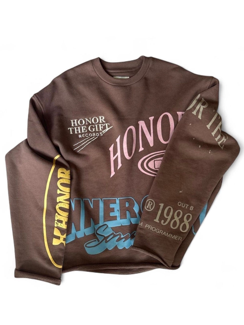 Honor The Gift Brown Graphic Crewneck Sweatshirt